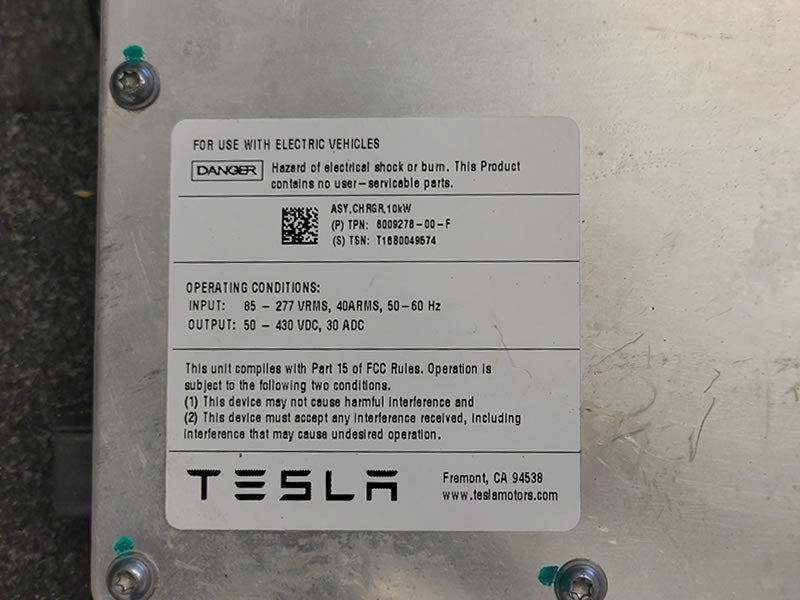 2012-2015 Tesla Model S 85 10kW Charger