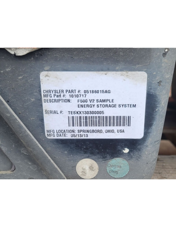 2013-2015 Fiat 500e EV Battery Assembly